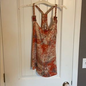 Top with braided straps.